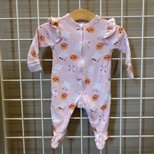 Old Navy Pumpkin Zip Sleeper - 0/3m