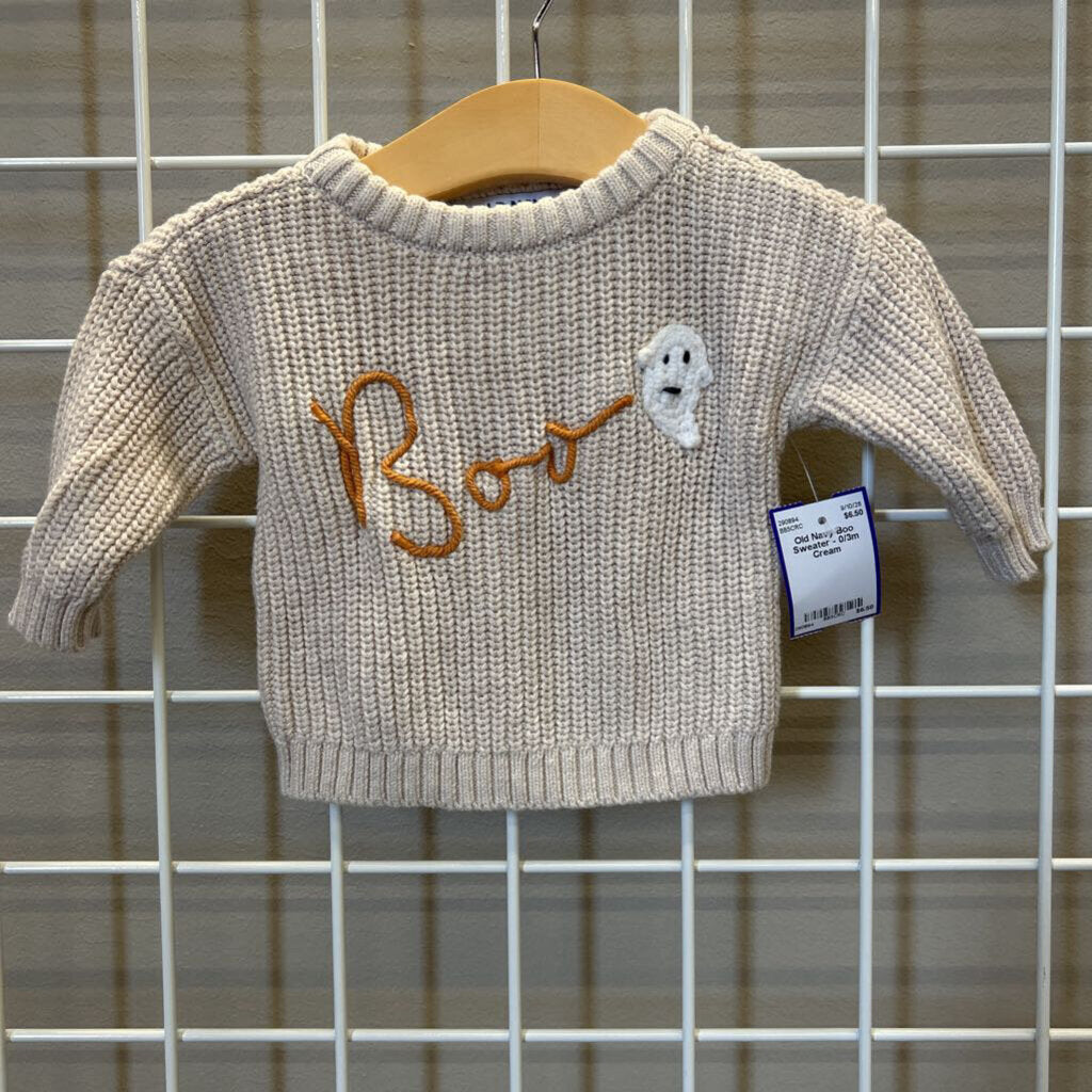 Old Navy Boo Sweater - 0/3m