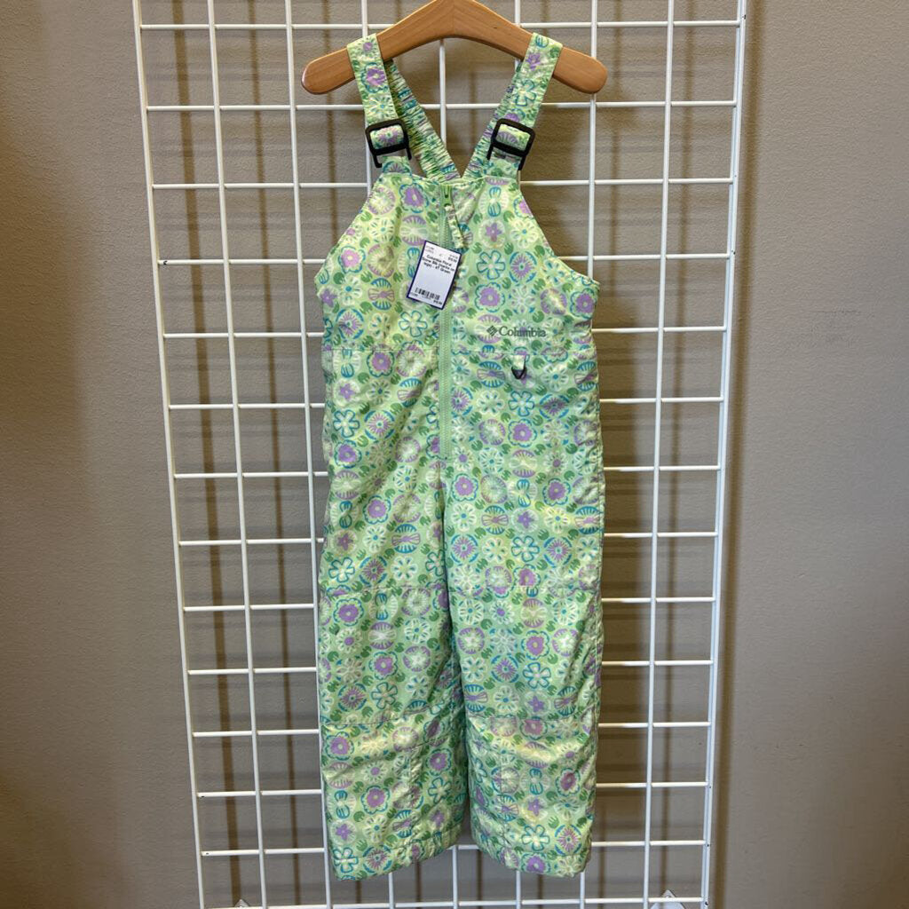 Columbia Floral Snow Bib (marks on legs) - 4T