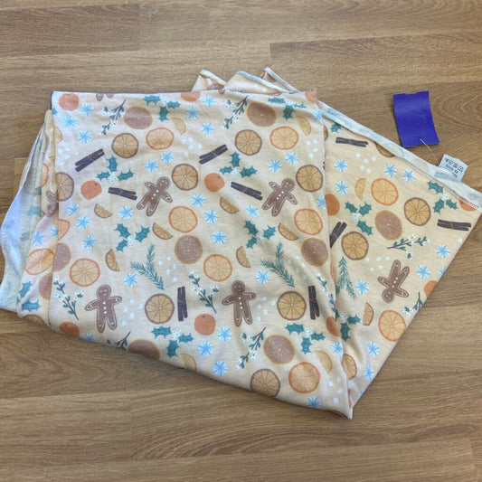 Copper Pearl Soft Gingerbread Swaddle Blanket - Orange