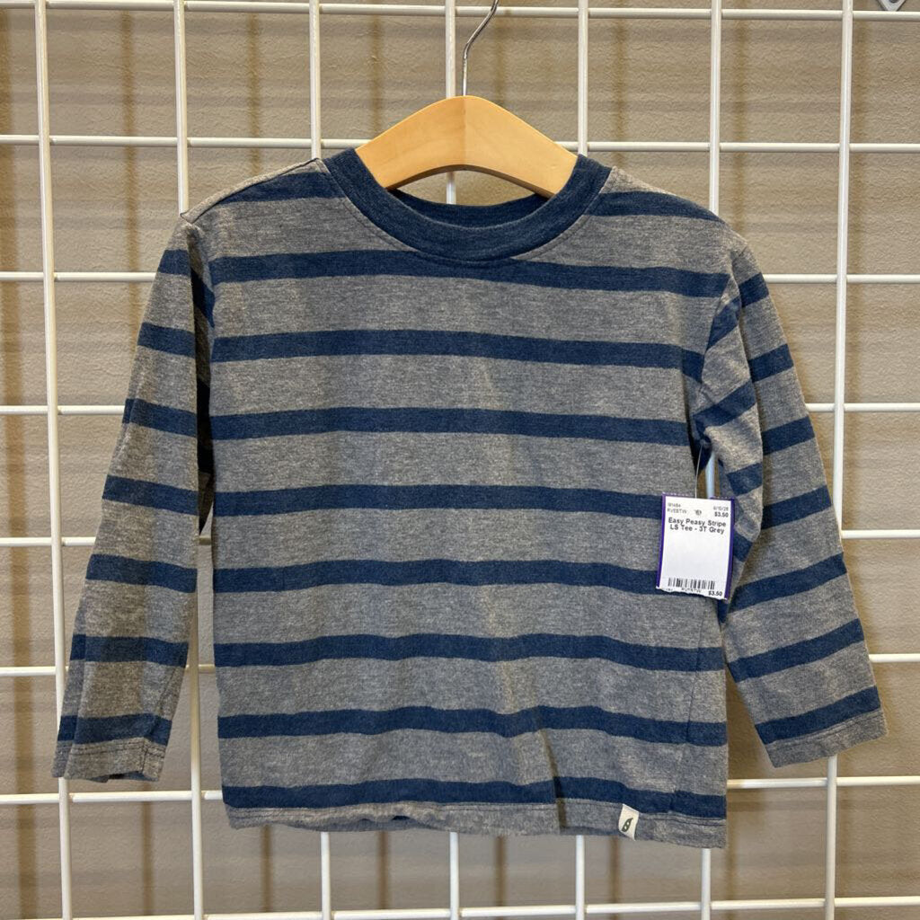 Easy Peasy Stripe LS Tee - 3T