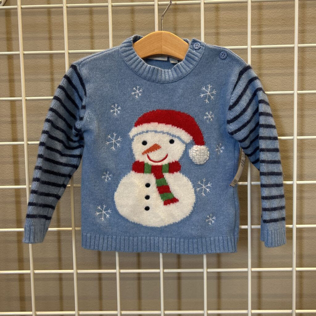 JoJo Maman Bebe Snowman Sweater - 12/18m