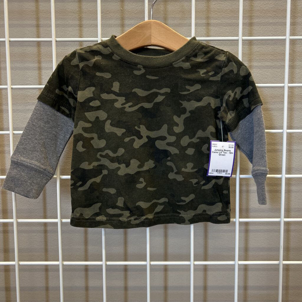 Jumping Beans Camo LS Tee - 12m
