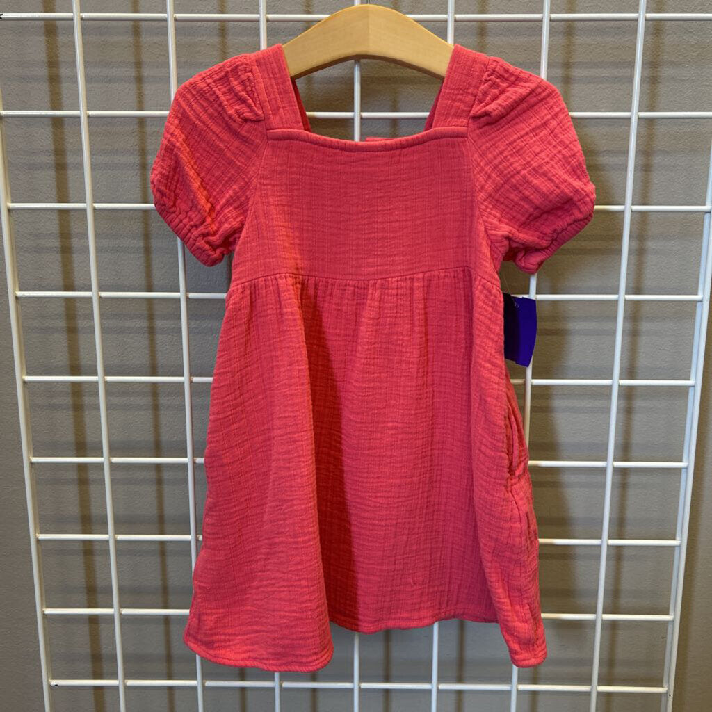 Cat & Jack Linen SS Dress - 4T