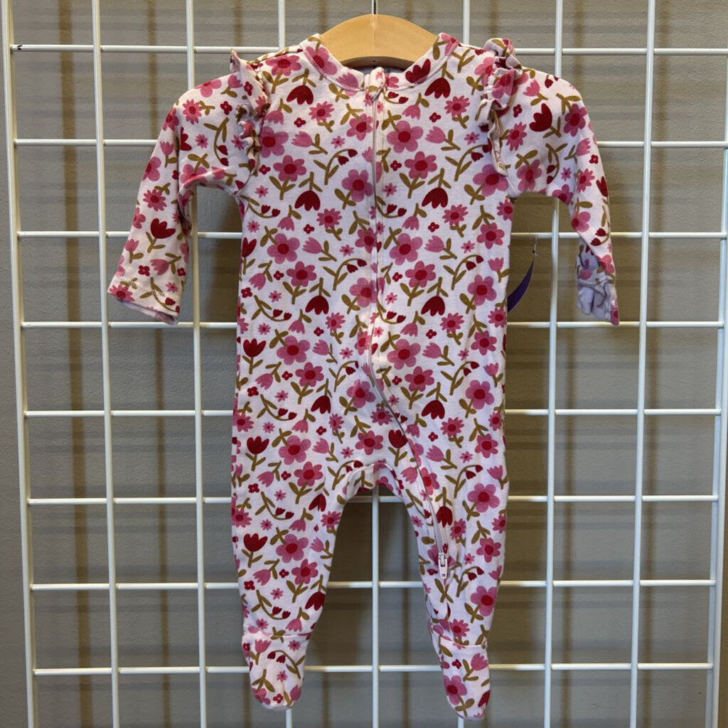 Old Navy Floral Zip Sleeper - 3/6m
