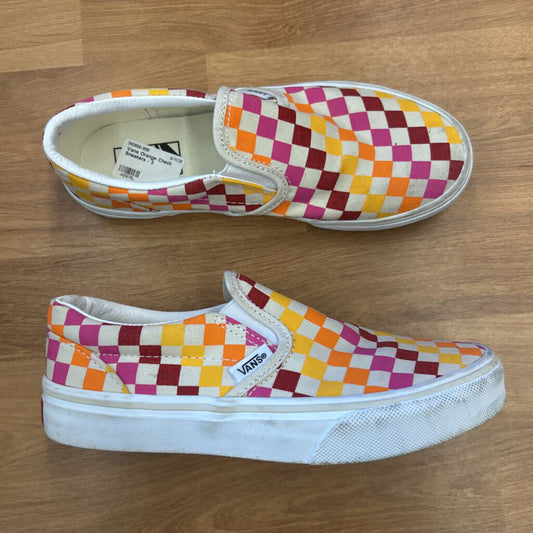 Vans Orange Check Sneakers - 3