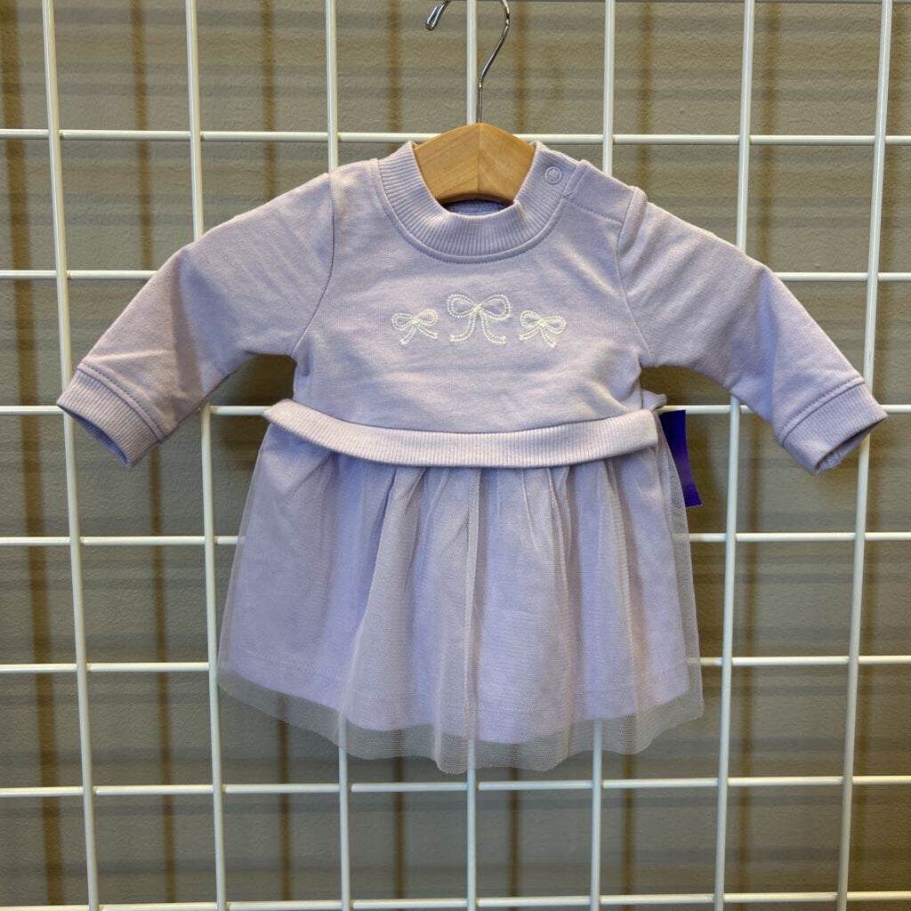 Carter's Bow Tulle LS Dress W/Bloomers NB