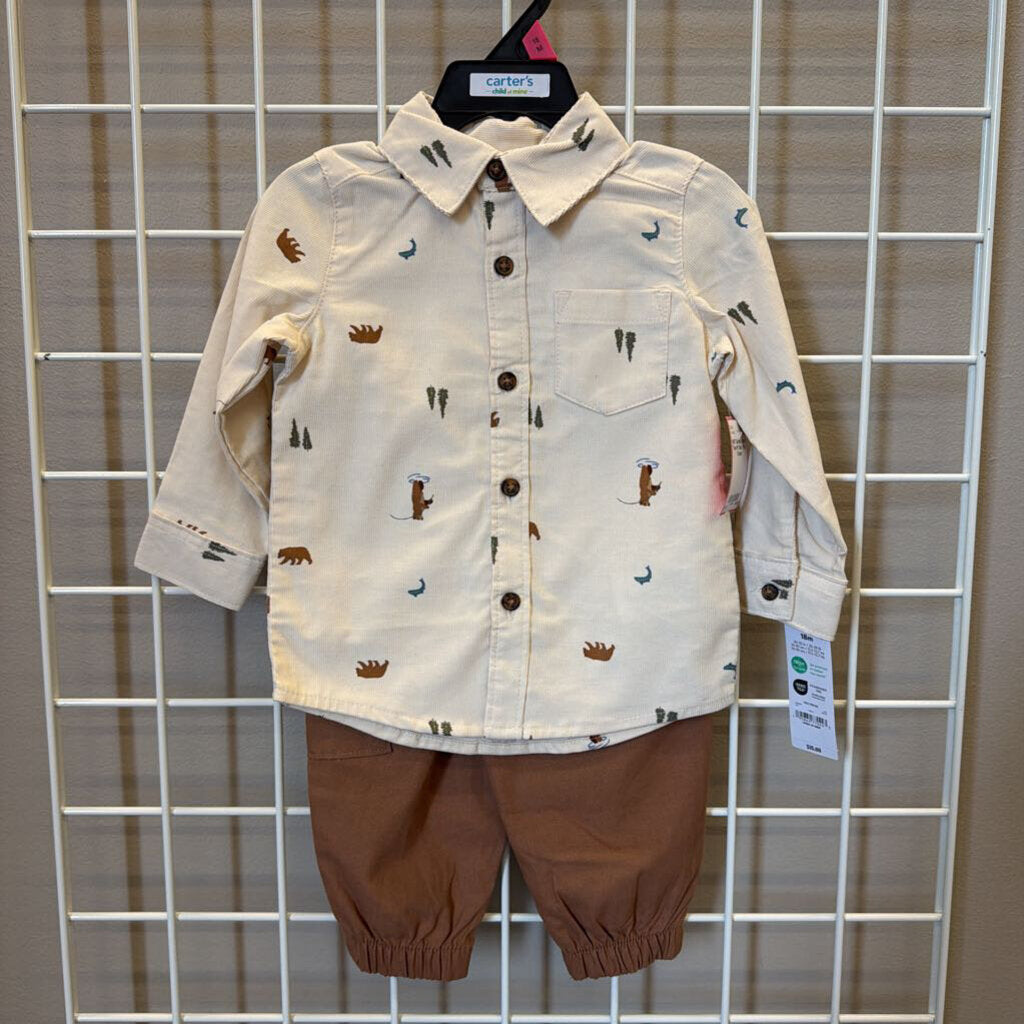 NWT Carter's Bear Two Pc Set - 18m