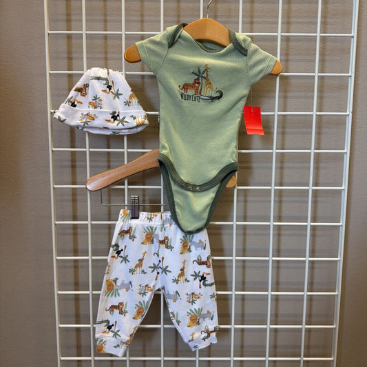 Chick Pea Wildy Cute Three Pc Set - 0/3m