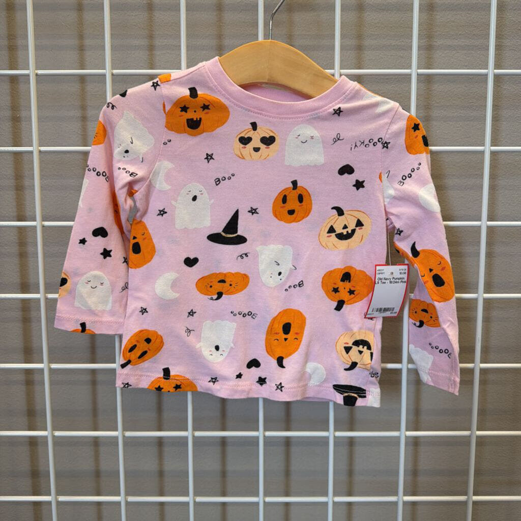 Old Navy Pumpkin LS Tee - 18/24m