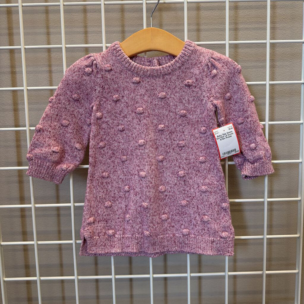 Baby Gap Swiss Dot Knit LS Dress - 6/12m