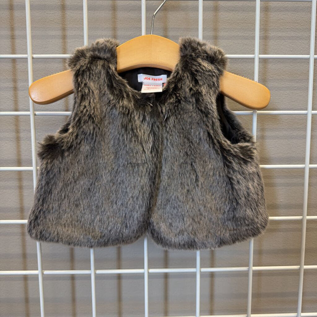 Joe Fresh Faux Fur Vest - 6/12m