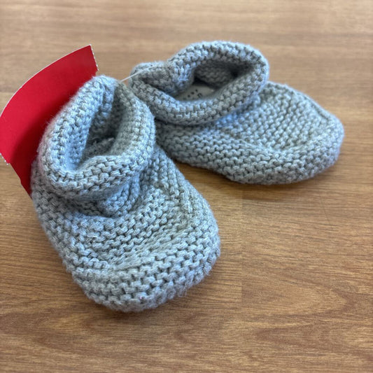 Baby Gap Knit Grey Booties - 0/3m