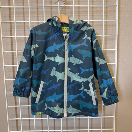 Western Chief Shark Rain Jacket - 4T