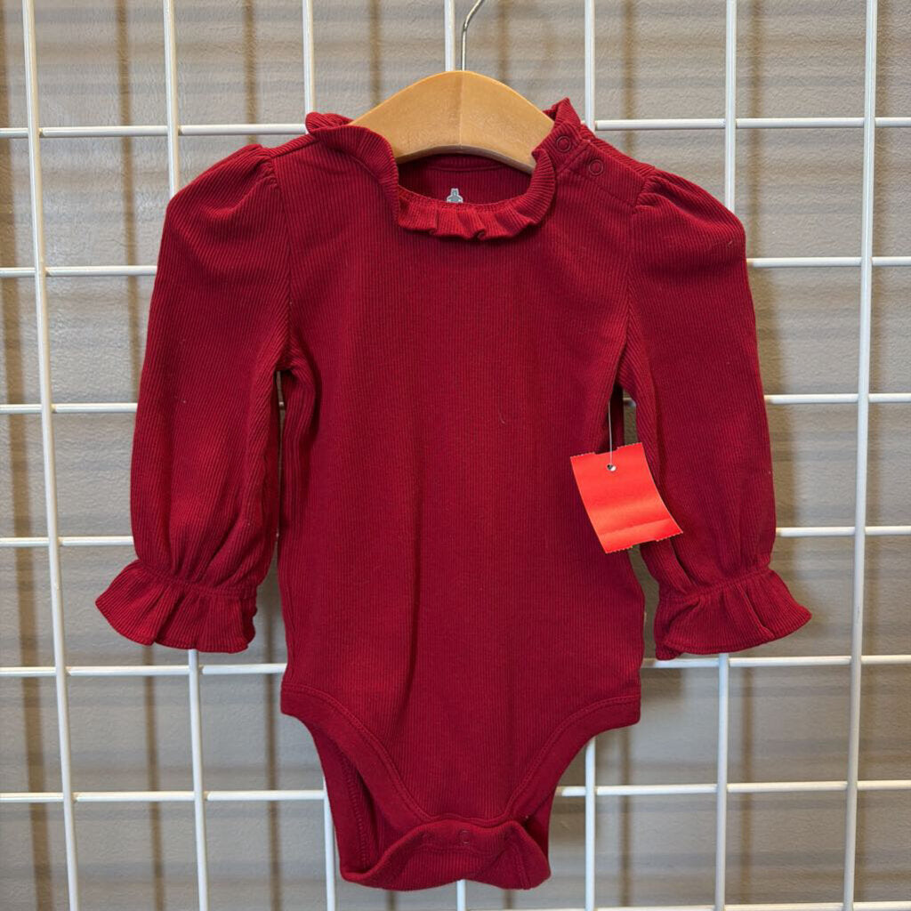 Baby Gap Ruffle LS Onesie - 6/12m