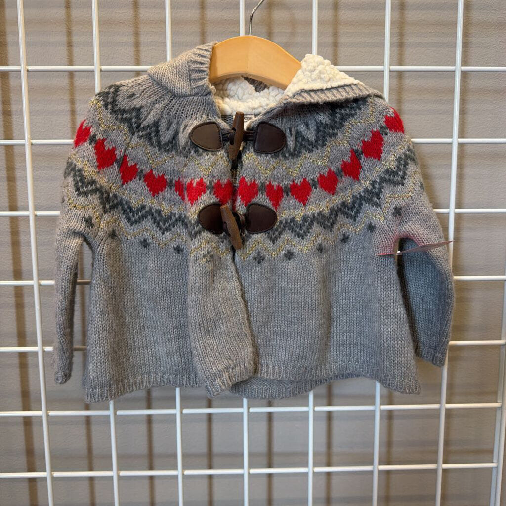 Osh Kosh Heart Hoodie Sweater - 18m