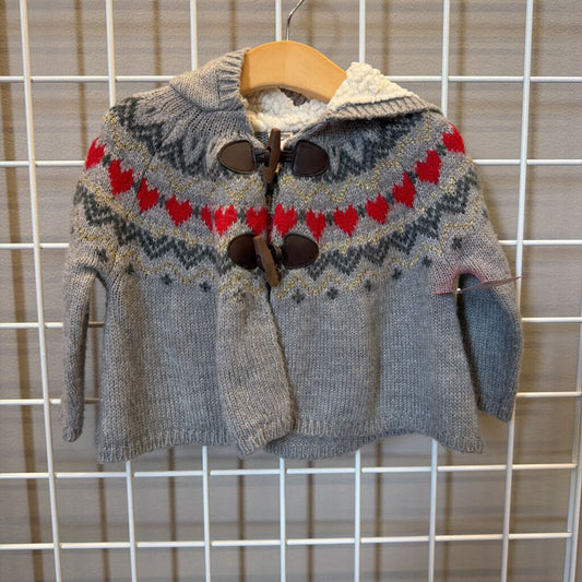 Osh Kosh Heart Hoodie Sweater - 18m