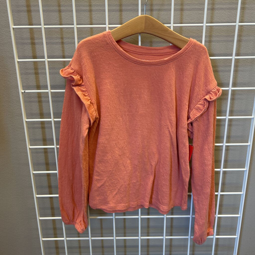 Cat & Jack Ruffle LS Tee - 8