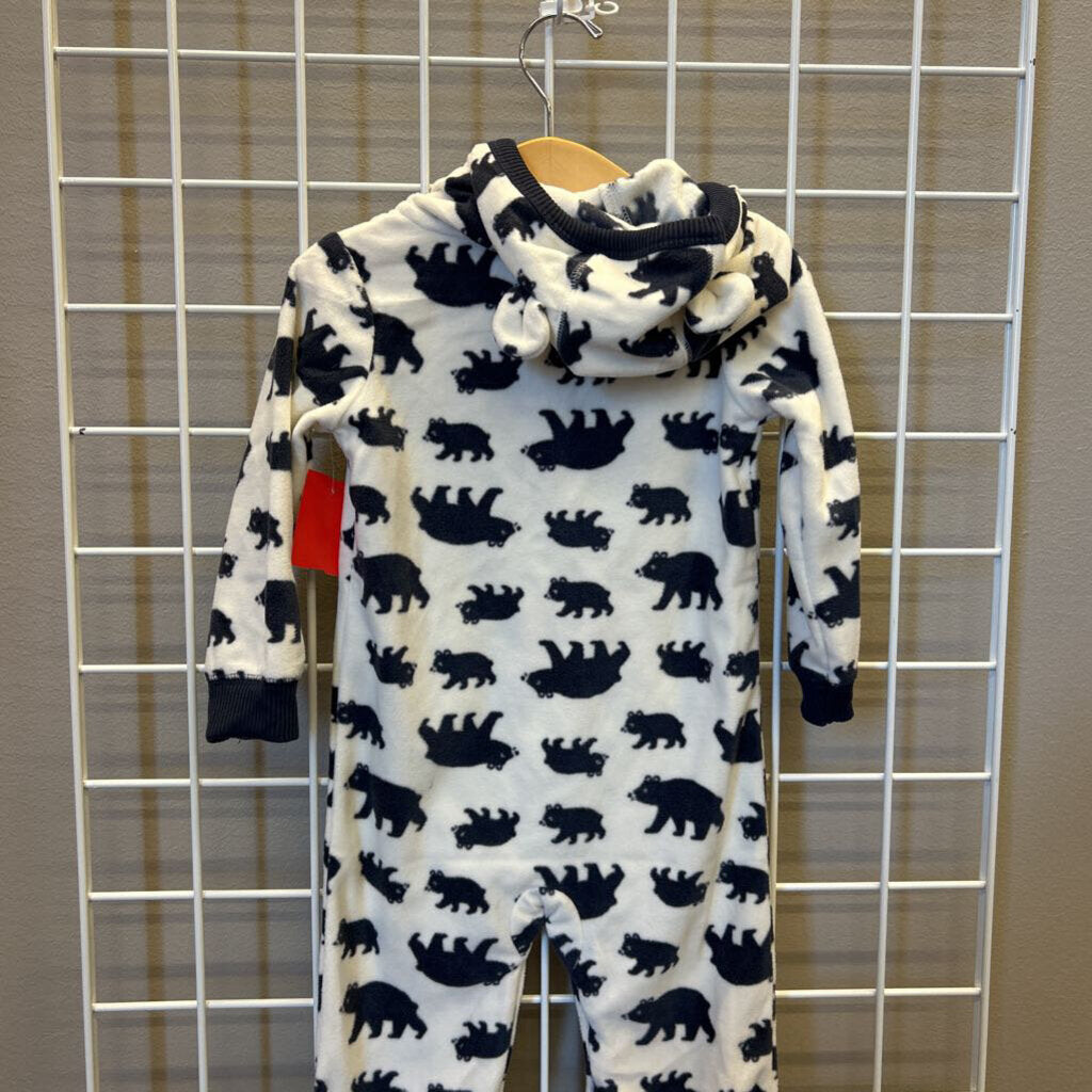 Carter's Fleece Bear Hoodie Coverall - 24m