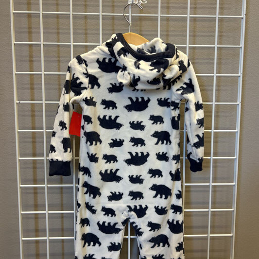 Carter's Fleece Bear Hoodie Coverall - 24m