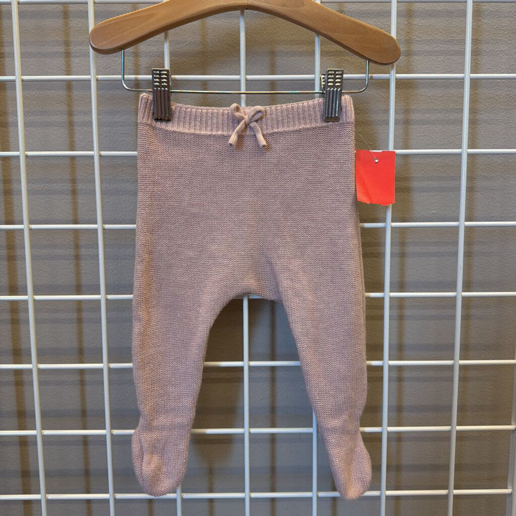 Zara Footie Soft Knit Pants - 1/3m