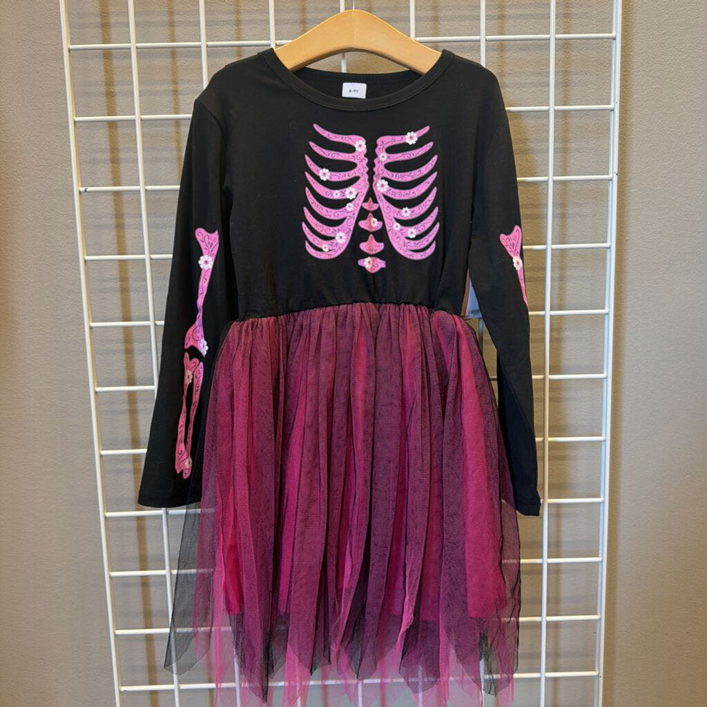 Skeleton Tulle LS Dress - 8/9