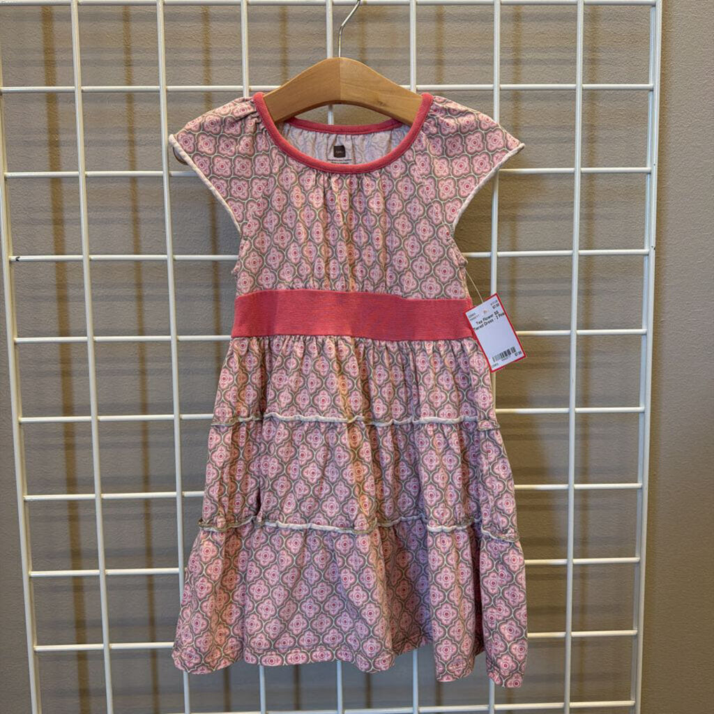 Tea Flower SS Tiered Dress - 2