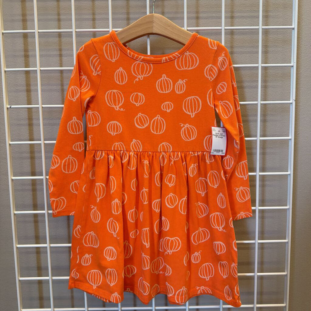 Cat & Jack Pumpkin LS Dress - 5T