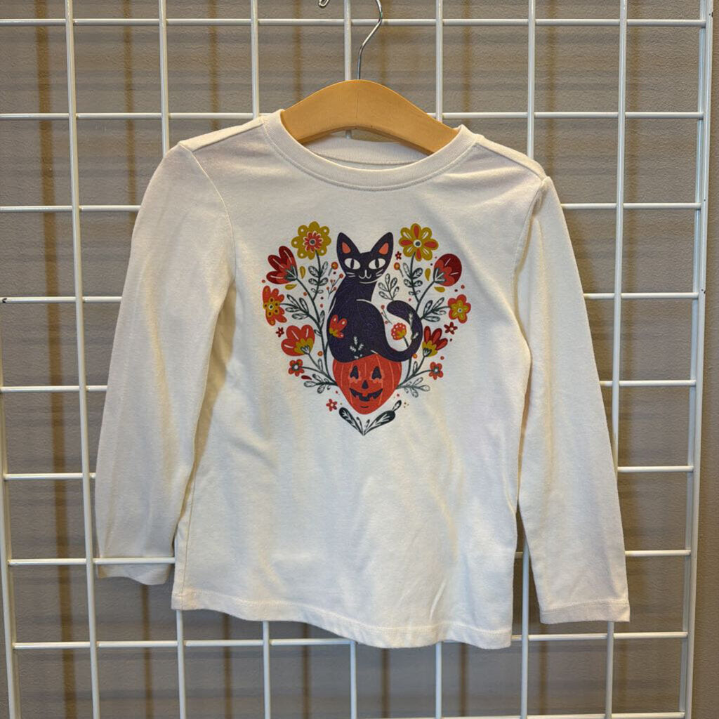 Old Navy Halloween Cat LS Tee - 5T