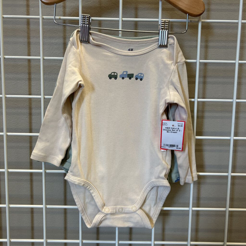 H&M Cars LS Onesies Set of 2 - 9m