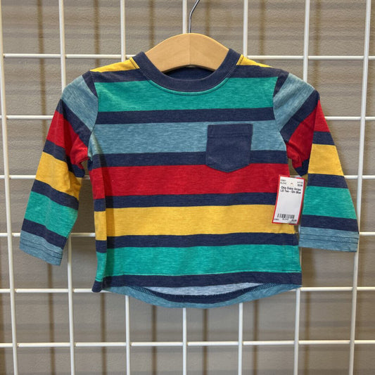 Okie Dokie Stripe LS Tee - 12m