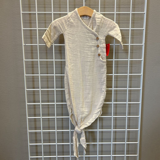 Lucy Lue Organics Wrap Knotted Sleeping Gown - 0/3m