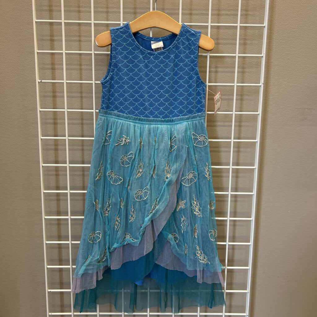 Hanna Andersson Little Mermaid Tulle Tank Dress (wear in tulle) - 6/7
