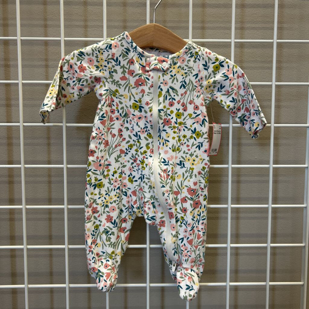 Carter's Floral Zip Sleeper - 3m