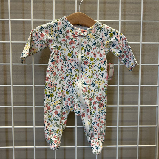 Carter's Floral Zip Sleeper - 3m