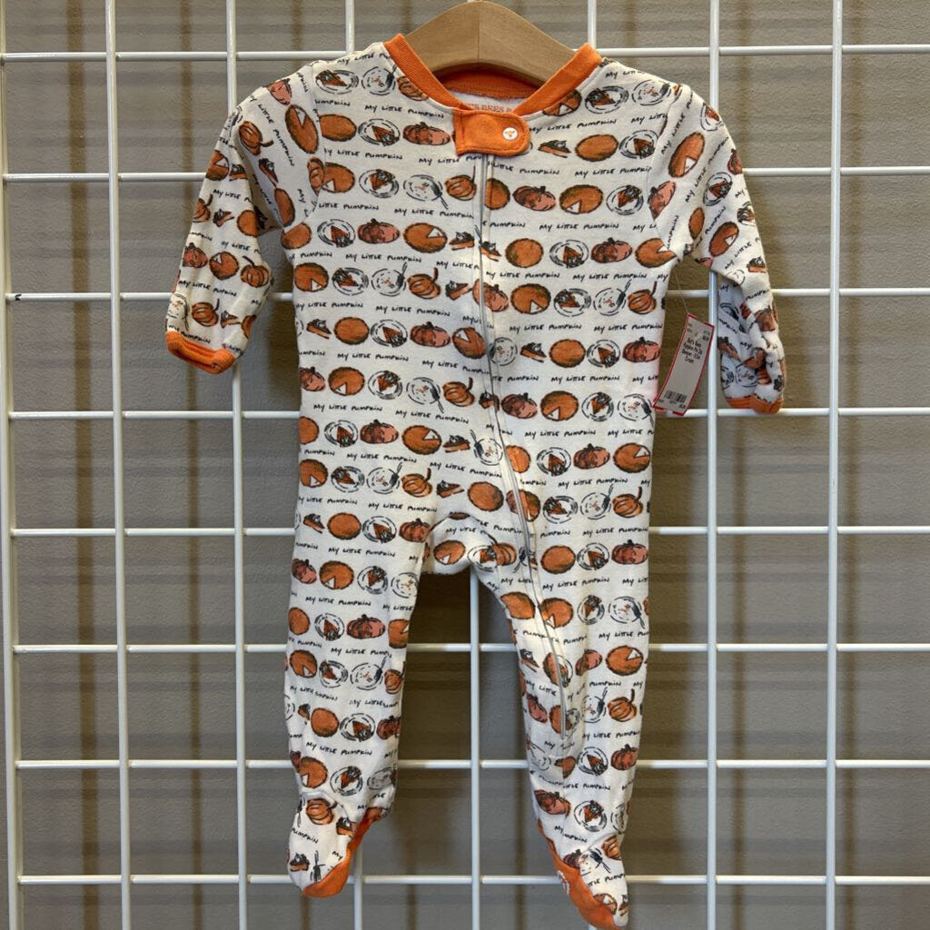 Burt's Bees Pumpkin Pie Zip Sleeper - 0/3m
