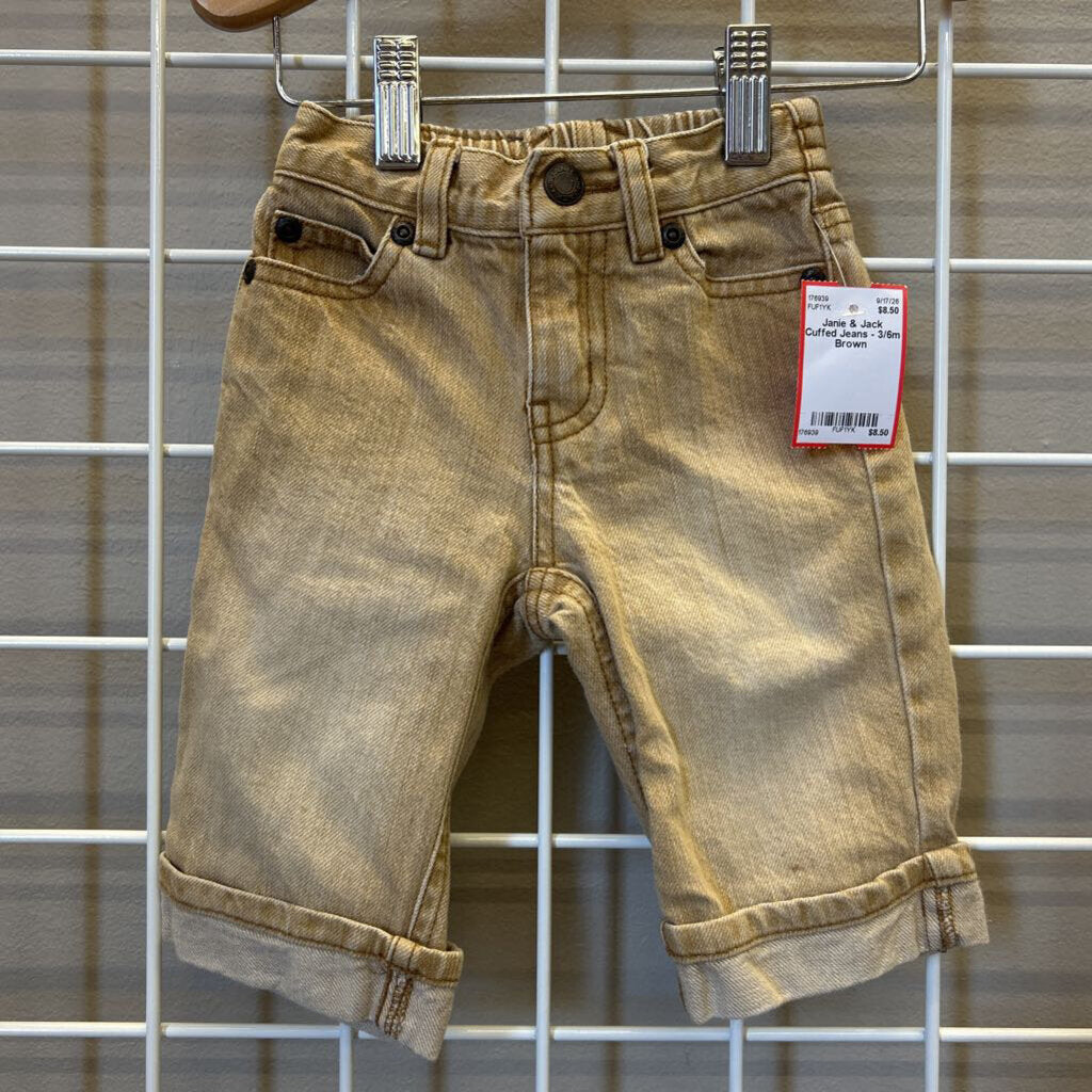 Janie & Jack Cuffed Jeans - 3/6m
