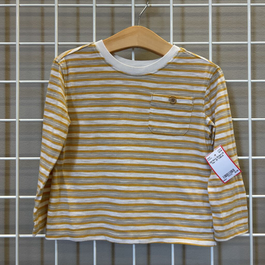 Old Navy Stripe LS Tee - 3T