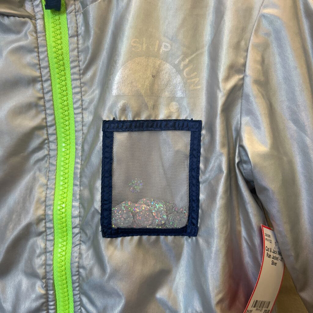Cat & Jack Metallic Rain Jacket - 4T