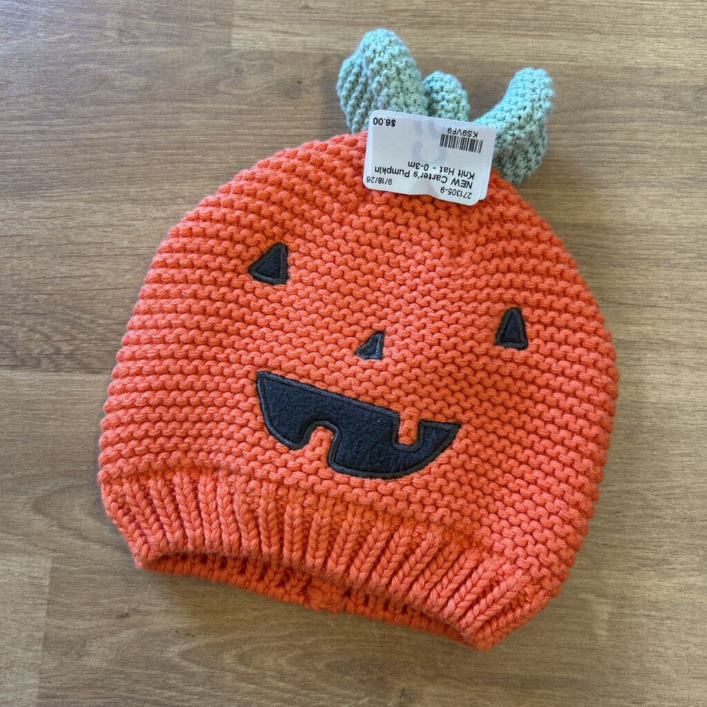 NEW Carter's Pumpkin Knit Hat - 0-3m