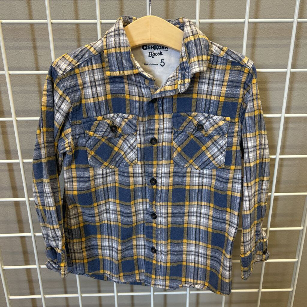 Osh Kosh Plaid LS Button Up - 5
