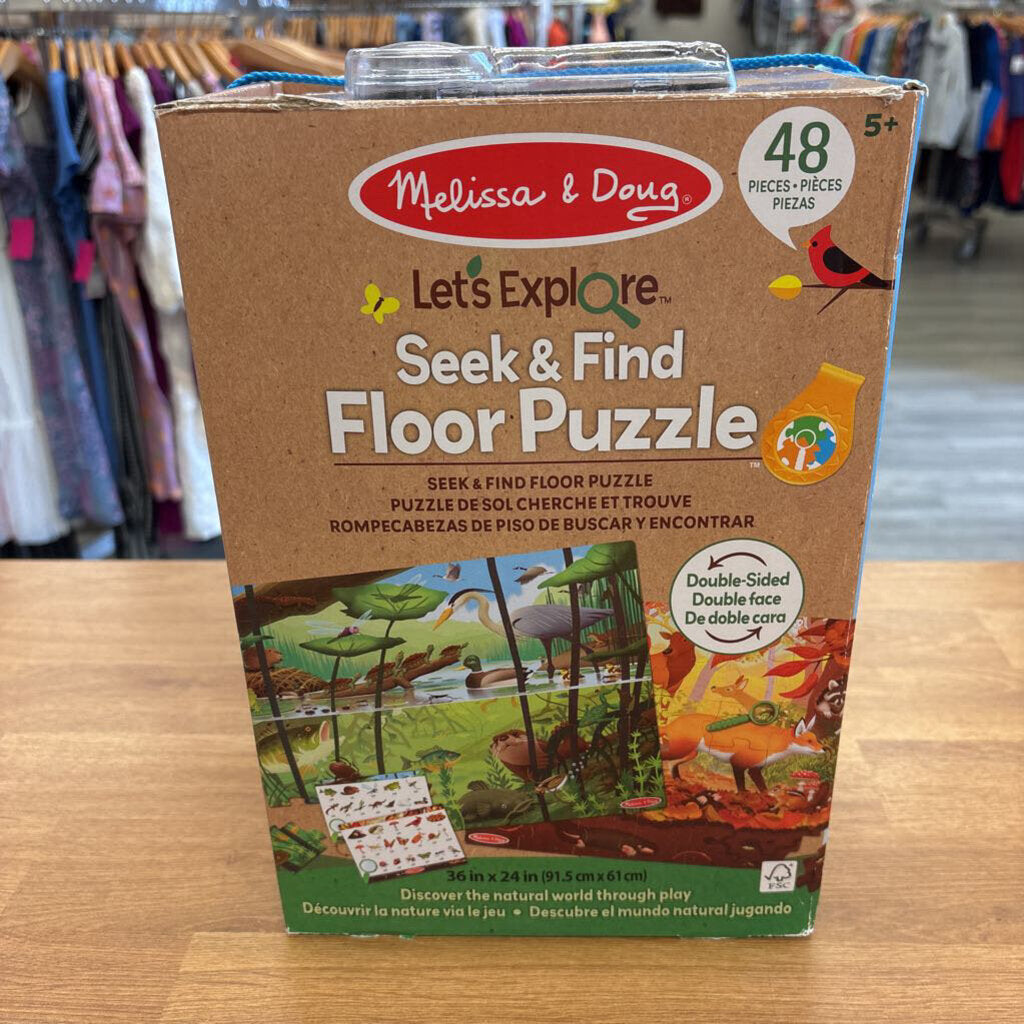 Melissa & Doug Seek & Find Floor Puzzle (missing magnifying glass)