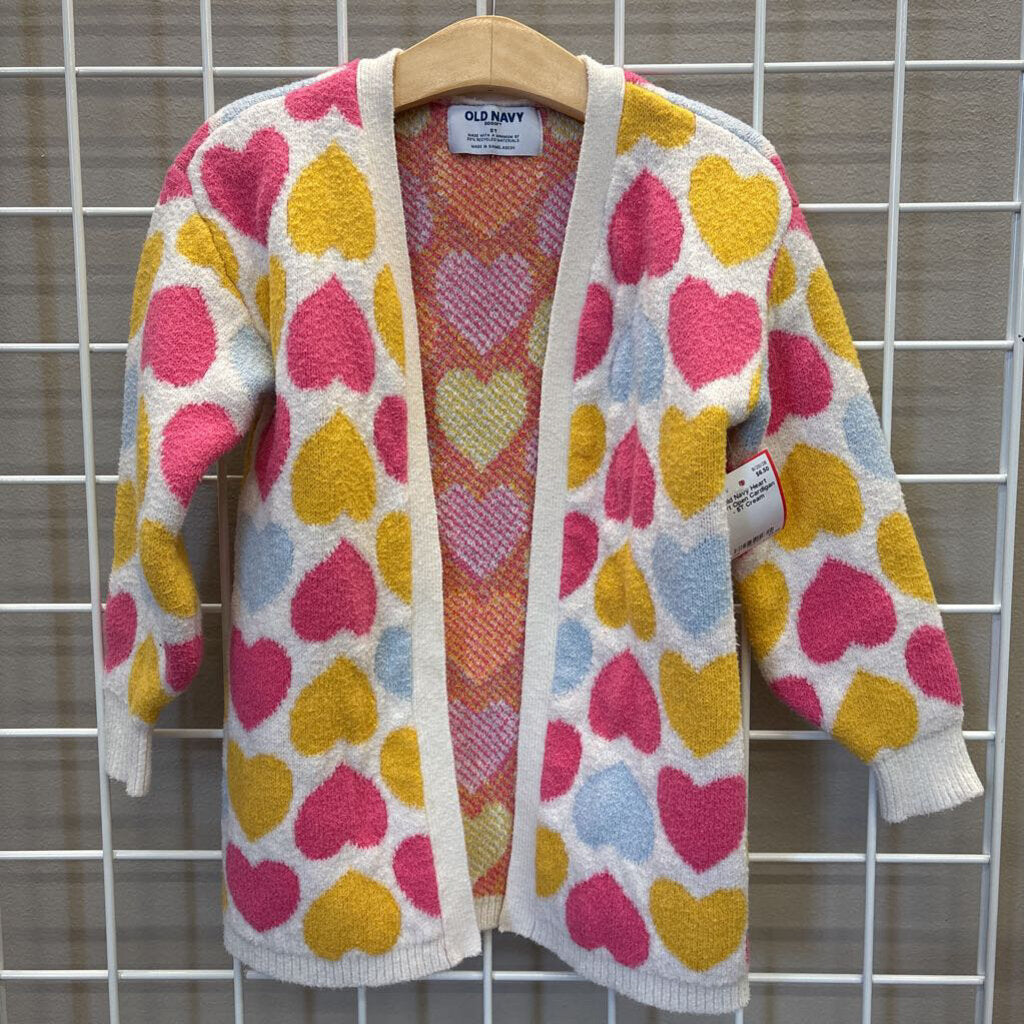Old Navy Heart Soft Open Cardigan - 5T