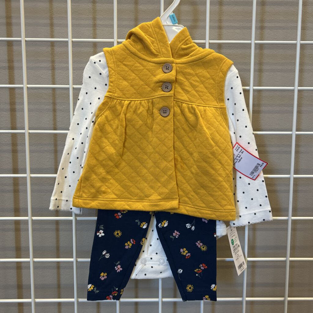 NWT Carter's Vest Three Pc Set - 6m