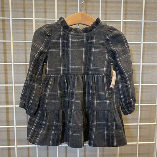 Cat & Jack Sparkle Plaid LS Dress - 18m