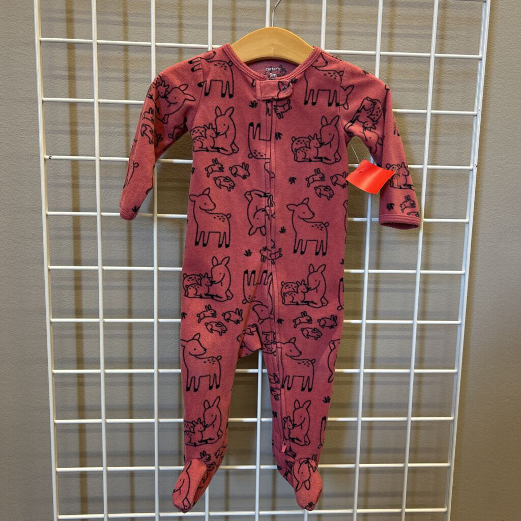 Carter's Fleece Deer Zip Sleeper - 9m
