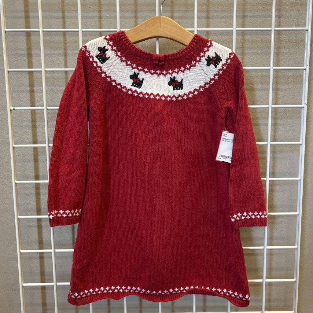 Gymboree Knit Dog LS Dress - 4T
