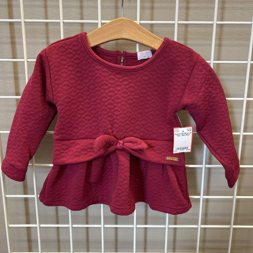 Kensie Girl Bow LS Top - 24m
