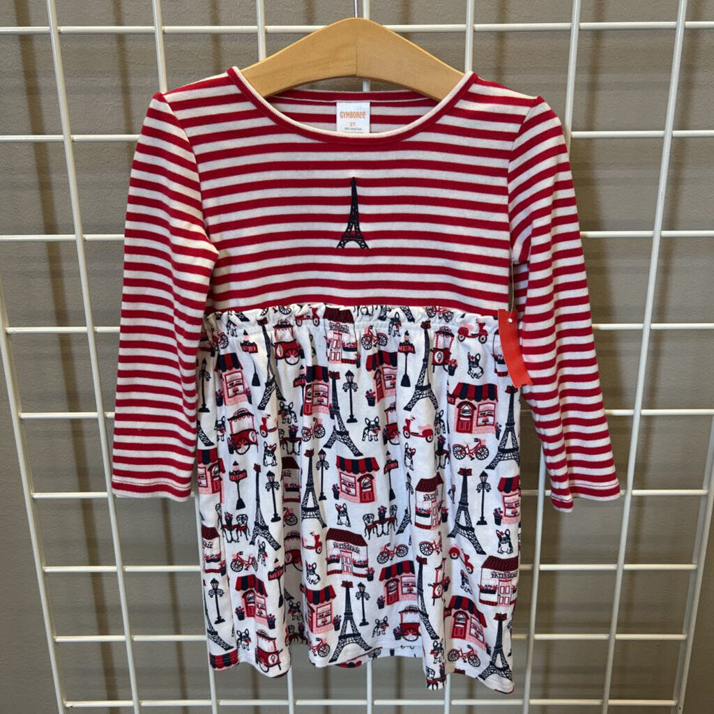 Gymboree Paris LS Dress - 3T