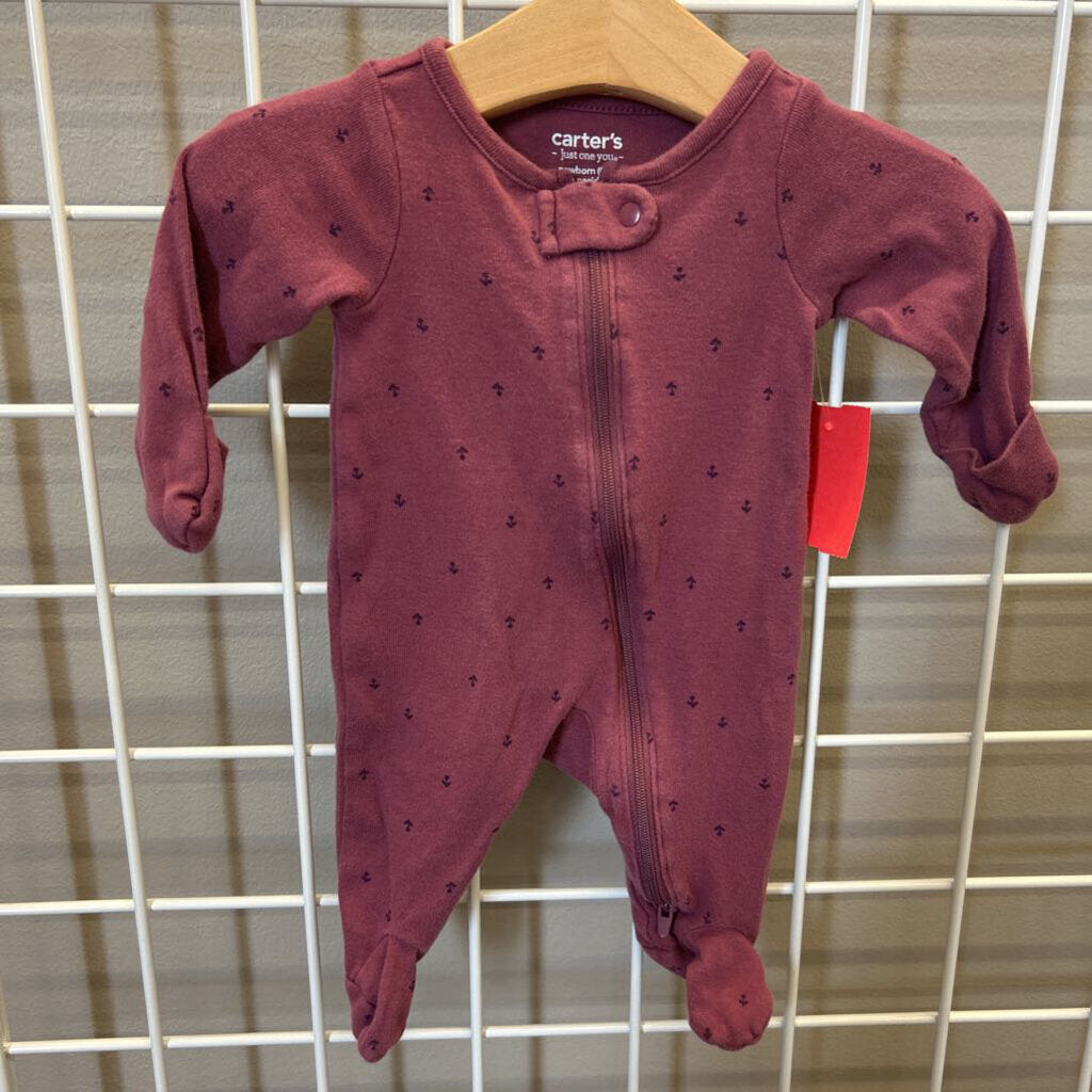 Carter's Floral Zip Sleeper - NB